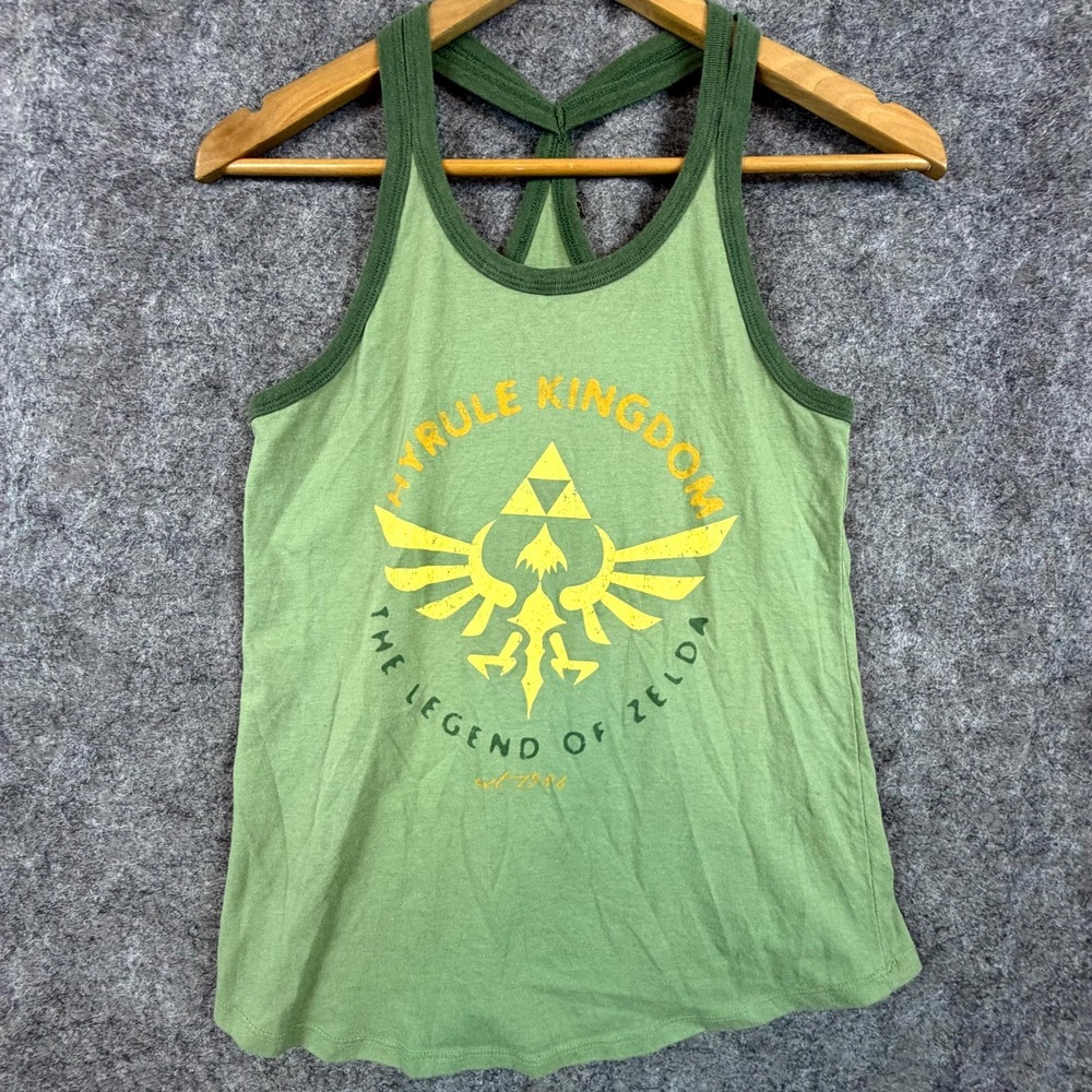The‎ Legend of Zelda Hyrule Kingdom Nintendo Tank Top Womens Medium Green Retro